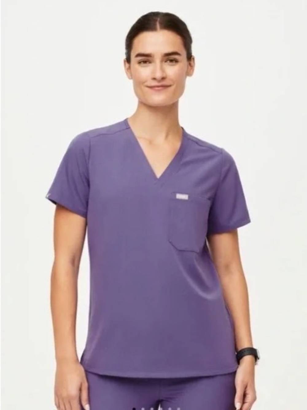FIGS Catarina One-Pocket Scrub Top Amethyst Size XXL